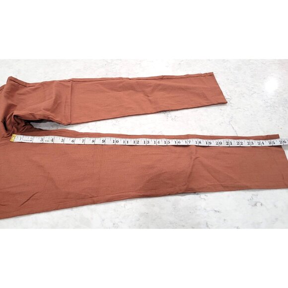 Womens HAVE Rust Brown Slim Fit Cotton-Blend Casual Office Pants Size S - Picture 12 of 12
